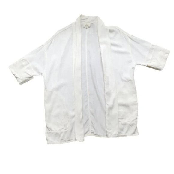 Wilfred Aritzia Blazer Jacket Kimono Open front Off white 3/4 length Sleeve XXS - Picture 7 of 16